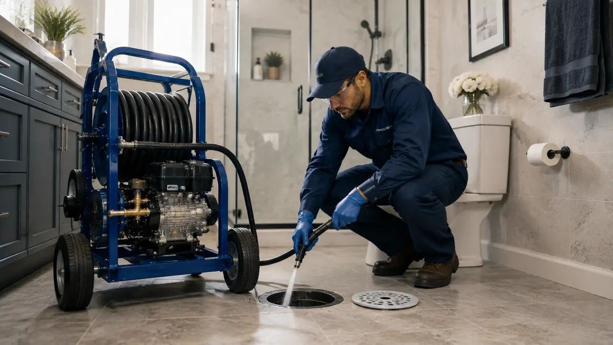 Bathroom Drain Hydro Jetting in Porter Ranch