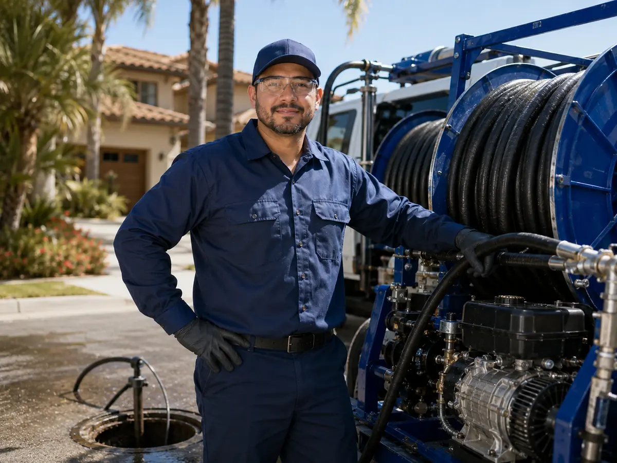 Hydro jet sewer cleaning in Porter Ranch