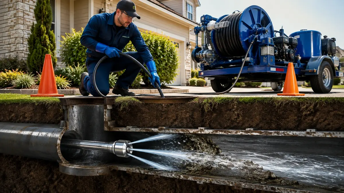 Main Sewer Line Hydro Jet Cleaning in Porter Ranch