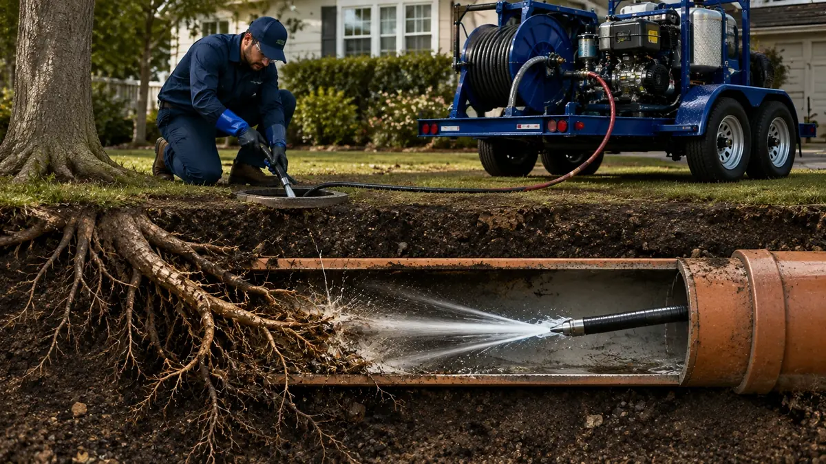 Tree Root Removal with Hydro Jetting in Porter Ranch